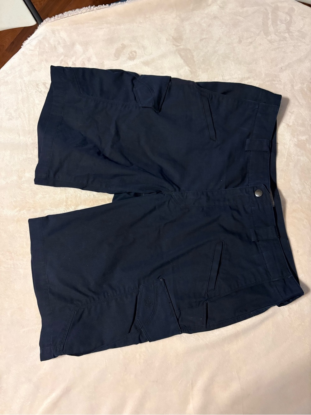 5.11 Tactical Black Shorts with Orange Logo Accent
